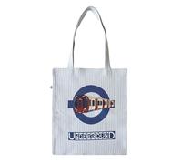 Signare Tapestry Flat Tote Bag Woven Tapestry Design for Transport for London (FLAT-) (TFL Collection, 4 Designs) (Tube in Motion)