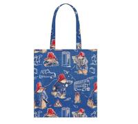 Signare Tapestry Flat Tote Shoulder Bag Woven Tapestry Design (FLAT-) (Paddington Blue)