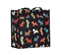 Signare Tapestry Shoulder Bag Shopping Bag for Women (Playful Puppy)