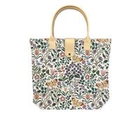 Signare Tapestry Foldable Tote Bag Reusable Shopping Bag Grocery Bag with Garden Flower and Creatures (Spring Flower, FDAW-SPFL)