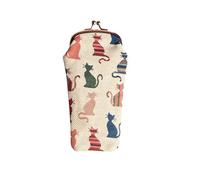 Signare Tapestry Glasses Case for Women Eyeglass Case with Animal and Pet Design (Cheeky Cat, GPCH-CHEKY)
