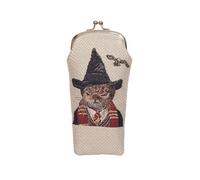 Signare Tapestry Glasses Case for Women Eyeglass Case with Fashion Pattern Design (Magical Cat)