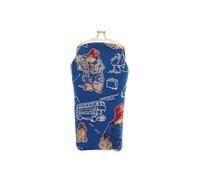 Signare Tapestry Glasses Case for Women Eyeglass Case with Fashion Pattern Design (Paddington Bear Blue)