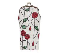 Signare Tapestry Glasses Case for Women Eyeglass Case with Floral Design (Mackintosh Rose, GPCH-RMSP)