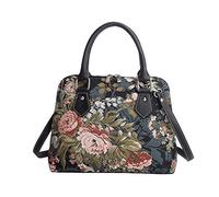 Signare Tapestry Hand & Shoulder Bag for Women |Fashionable Cross Body bag Purses for Woman |Satchel Bag for Women Girls Teen, Peony, Convertible Bag