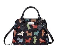 Signare Tapestry Handbags Shoulder Bag and Crossbody Bags for Women with Animal Design (Playful Puppy, Conv-Puppy)