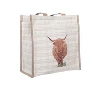 Signare Tapestry Highland Cow Collection Shopper Bag with Pockets, Eco-Friendly, Reusable and Vegan Friendly, Rustic Charm Style