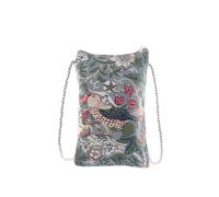Signare Tapestry Mini Crossbody Phone Bag, Ladies Purse for Phone, Mobile Phone Bag, Phone Purse, Smart Phone Bag (Strawberry Thief Grey)