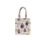 Signare Tapestry Mini Flat Tote Bag Woven Tapestry Design (FLATMN-) (Paddington Bear)