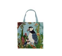 Signare Tapestry Mini Flat Tote Bag Woven Tapestry Design (FLATMN-) (Puffin)