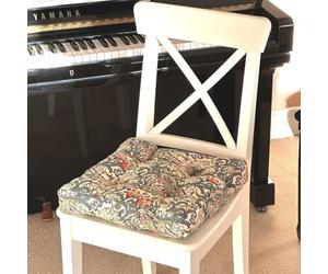 Signare Tapestry Seat Cushion, William Morris Golden Lily Pattern, 48 x 48 x 10 cm, Large (William Morris Golden Lily, BOOSTER-LG-GLILY)