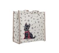 Signare Tapestry Shoulder Bag Shopping Bag for Women (Scottie)