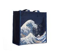 Signare Tapestry Shoulder Bag Shopping Bag for Women with British Museum Wave Design (British Museum - Great Wave Off Kanagawa, SHOP-)