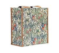 Signare Tapestry Shoulder Bag Shopping Bag for Women with Floral Design (Golden Lily)