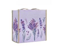Signare Tapestry Shoulder Bag Shopping Bag for Women with Garden Flower and Creatures (Lavender)