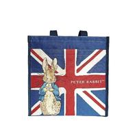 Signare Tapestry Shoulder Bag Shopping Bag for Women with Peter Rabbit™ Union Jack Design (Peter Rabbit Union Jack, SHOP-BP-UJ-PETER)