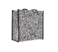 Signare Tapestry Shoulder Bag Shopping Bag for Women in Animal Print Designs (Zebra Print, SHOP-ZEBRA)