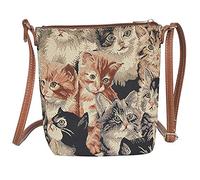 Signare Tapestry Small Crossbody Bag Sling Bag for Women Designs (Cat, SLING-CAT)