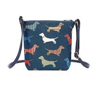 Signare Tapestry Small Crossbody Bag Sling Bag for Women with Animal and Pet Designs (Dachshund, SLING-DACH)