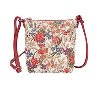 Signare Tapestry Small Crossbody Bag Sling Bag for Women with Vintage Designs (Flower Meadow)