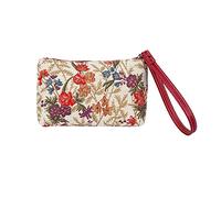 Signare Tapestry Small Wristlet Clutch Bag for Women, Ladies Wristlet Purses with Wrist Strap & Zip Closure (Flower Meadow, WRIS-FLMD)