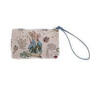 Signare Tapestry Small Wristlet Clutch Bag for Women, Ladies Wristlet Purses with Wrist Strap & Zip Closure in Beatrix Potter Peter Rabbit Design (Peter with carrots, WRIS-BP-PETER)