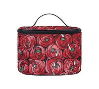 Signare Tapestry Toiletry Bag Makeup Vanity Bag for Women with Design Inspired by Mackintosh (Rose and Tear Drop; Toil-RMTD)