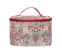 Signare Tapestry Toiletry Bag Makeup Vanity Bag for Women with Designs Inspired by V&A Collections (Hyacinth)