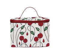 Signare Tapestry Toiletry Bag Makeup Vanity Bag for Women with Designs Inspired by V&A Collections (Mackintosh Rose)