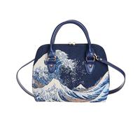Signare Tapestry Top Handle Bag, Crossboday Bag and Convertible bag (Great Wave Off Kanagawa)