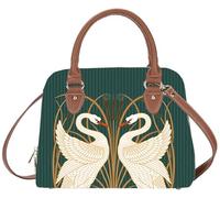 Signare Tapestry Top Handle Bag, Crossboday Bag and Shoulder bag (Swan)