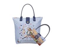 Signare Tapestry Tote Bag, Foldable Design 18 different patterns (FOLD) (Alice in Wonderland Tea Party)