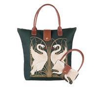 Signare Tapestry Tote Bag, Foldable Design 18 different patterns (FOLD) (Swan)