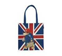 Signare Tapestry Union Jack Paddington Bear™ with Marmalade Flat Bag Reusable Grocery Shopping Eco-Friendly Tote Bag for Women with Paddingt
