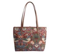 Signare Tapestry Women Tote Shoulder Bag William Morris Strawberry Thief Red (COLL-STRD)(Size: M)