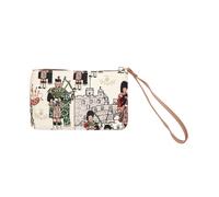 Signare Tapestry Wristlet Clutch Bag for Women with Scottish-inspired tapestry pattern (Echoes of Scotland - Piper Pattern, WRIS-ECHOES)