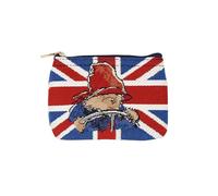 Signare Tapestry Zip Coin Purse for Women, Paddington Bear Union Jack Design, Small & Lightweight Change Pouch, Easy to Carry, Red & Blue