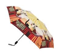 Signare UV Umbrella for Sun Protection SPF 50, Automatic Folding Rain & Sun Umbrella with One-Button Open and Close Mechanism, Lightweight and Compact Design -Rosina Cat Cappia (UM-AUTO-RWC-COPPIA)