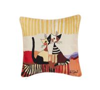 Signare Rosina Wachtmeister Cat Tapestry Decorative Cushion Cover, Artistic Cats Design (Resina Cat Cappia, CCOV-RWC-COPPIA)
