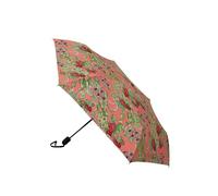 Signare Wild Strawberry Floral Automatic Folding Umbrella, Coral Pink and Green, Tapestry Design (Wild Strawberry, UM-AUTO-WLSTRW)