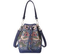 Signare - William Morris Strawberry Thief Blue - Bucket Bag
