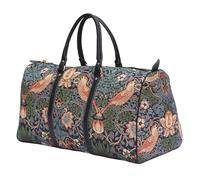 Signare William Morris Tapestry Duffel Bag - Large Weekender Overnight Travel Bag for Women with Elegant Floral and Arts & Crafts Design