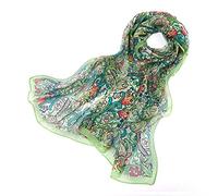 Signare Women's 100% Silk Lightweight and soft Scarf/Headwear with William Morris Design (Golden Lily)