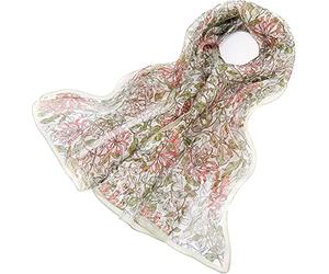 Signare Women's 100% Silk Lightweight and soft Scarf/Headwear with William Morris Design (Honeysuckle)