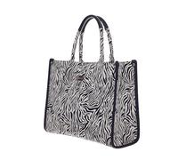 Signare Women's Animal Print Tote City Bag Tapestry Tote Bags Crossbody Shoulder Bag With Zipper Adjustable Strap Medium/Large Size for Work School Travel Shopping (Zebra)
