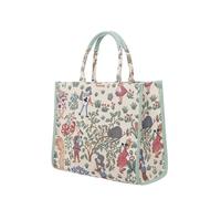 Signare Women's Animal Print Tote City Bag Tapestry Tote Bags Crossbody Shoulder Bag With Zipper Adjustable Strap Medium/Large Size for Work School Travel Shopping (Alice In Wonderland)
