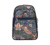 Signare Women's Backpack Ladies Rucksack Knapsack for Woman, Strawberry Thief Blue, M, Rucksack Backpacks