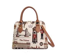 Signare Women's Tapestry Tote Bag - William Morris Inspired Floral Design, Large Shoulder Bag for Shopping and Travel (Royal Guard)