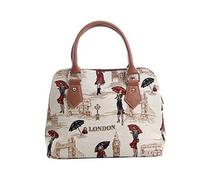 Signare Women's Tapestry Tote Bag - William Morris Inspired Floral Design, Large Shoulder Bag for Shopping and Travel (Miss London)