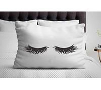 Signatives Eyelash pillow case set - Girlfriend Gifts - Sleeping Eyelashes - Bedroom Decor - Pillowcase For Her - 30X19.7 Inches - Single Pillowcase